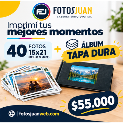 Promo 40 fotos 15x21 + Album